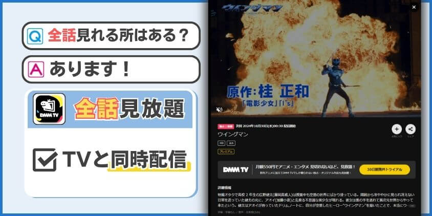 ウイングマンを全話楽しむならDMM TV