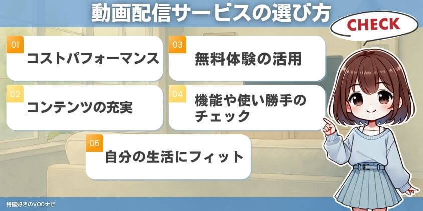 【5STEP】動画配信サービスの選び方