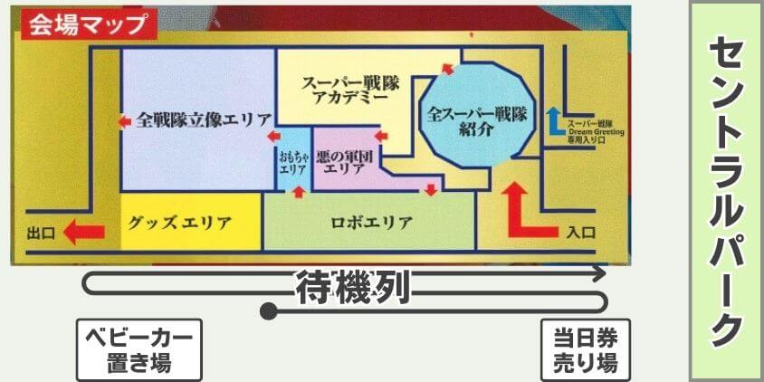 大スーパ戦隊展(東京会場)、待機場所など