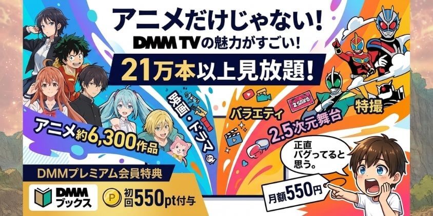 DMM TVの特徴