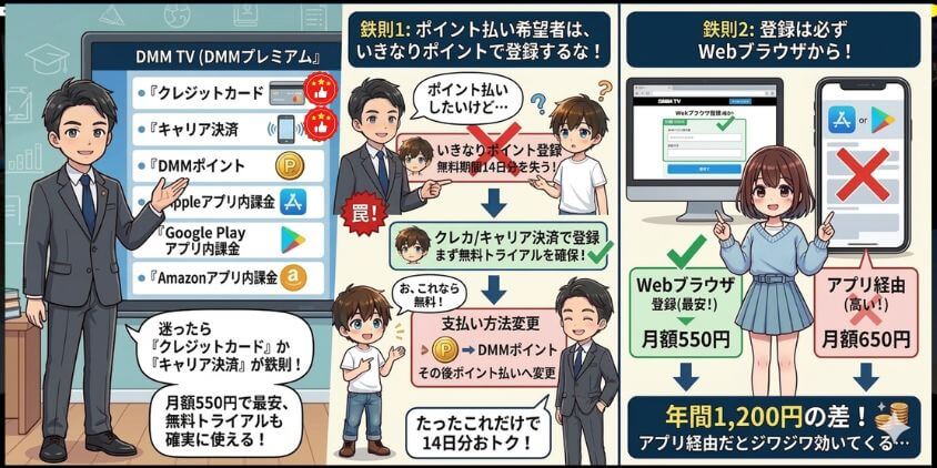 まとめ：DMM TVの支払い方法選びで損しないための鉄則