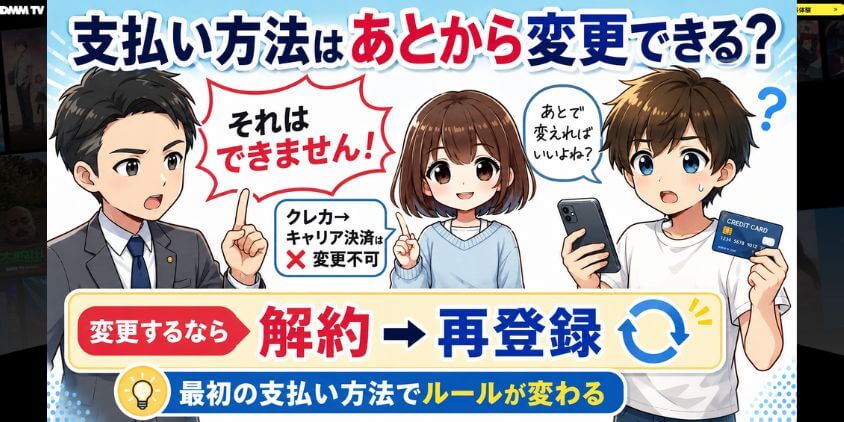 支払い方法はあとから変更できる？