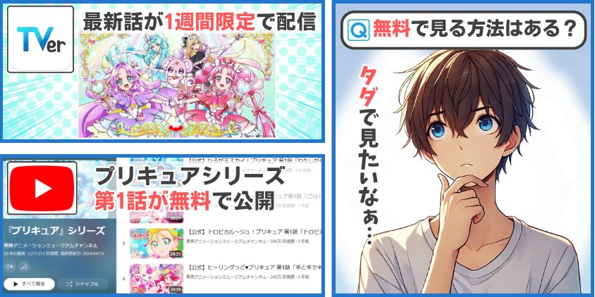 無料でプリキュアを視聴する方法